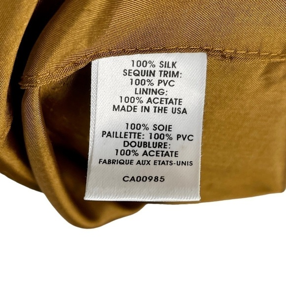 NANETTE LEPORE SEQUIN SILK DROP WAIST GATHERED PLEAT COCKTAIL DRESS - Picture 15 of 17